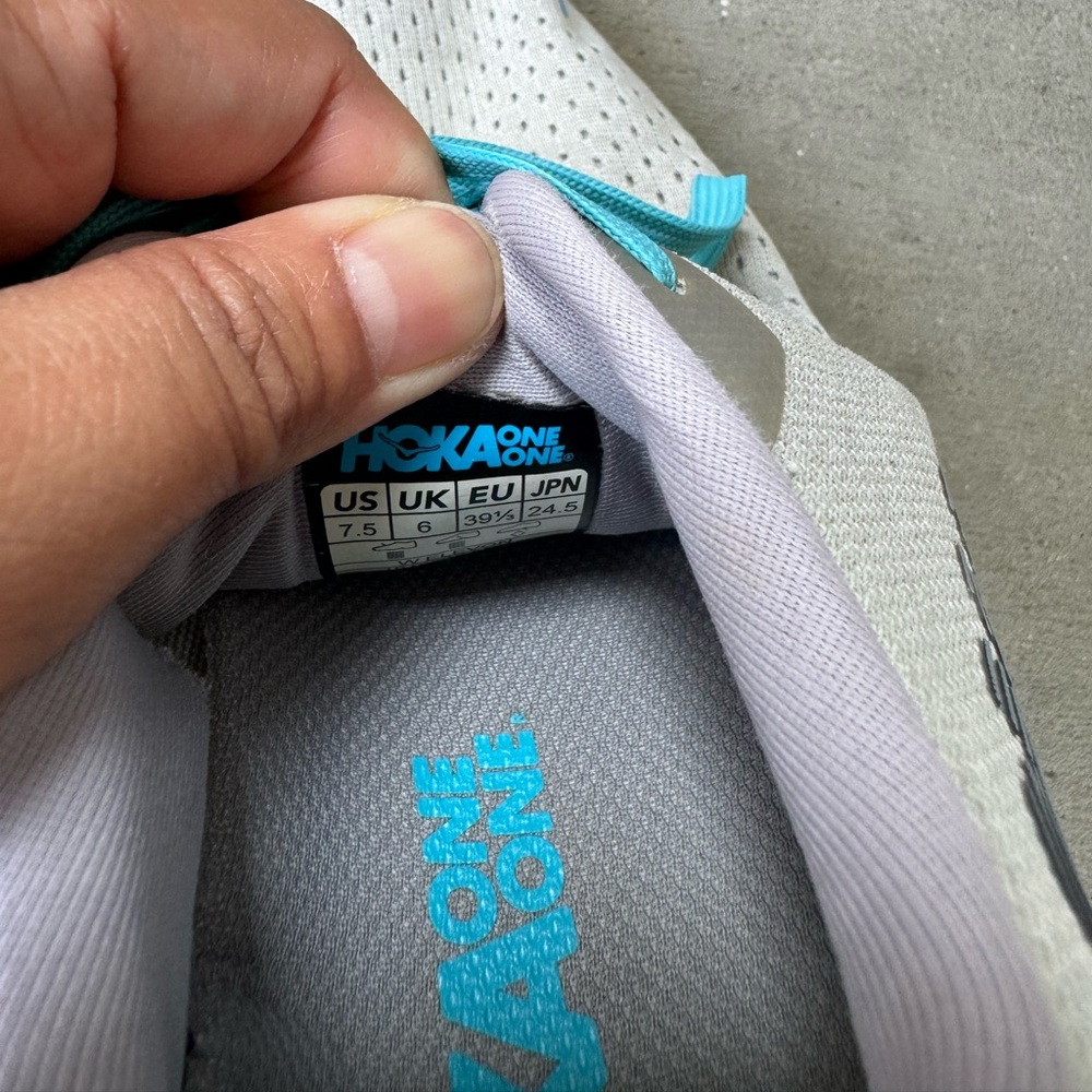 HOKA Women's Lightweight Running Shoe - Teal & Pale Gray - Picture 10 of 11